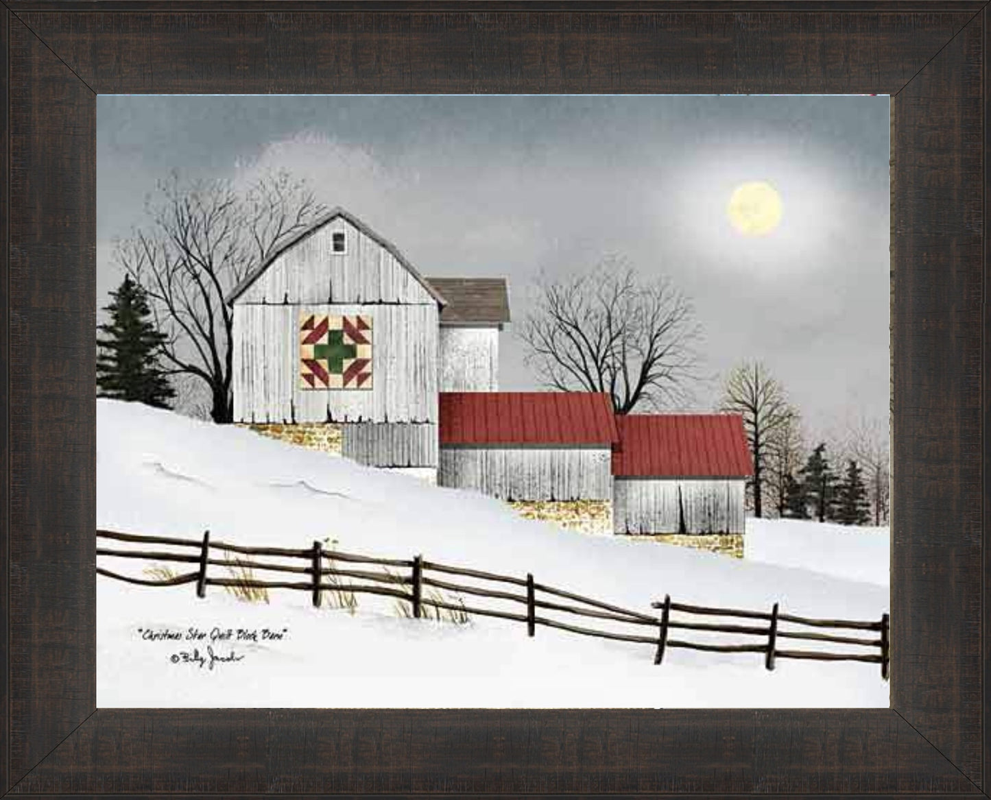 Christmas Star Quilt Block Barn