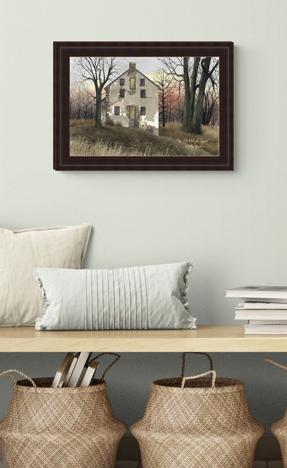 The Old Mill at Sunset by Billy Jacobs, Art Print, Home Decor, Country, Farm