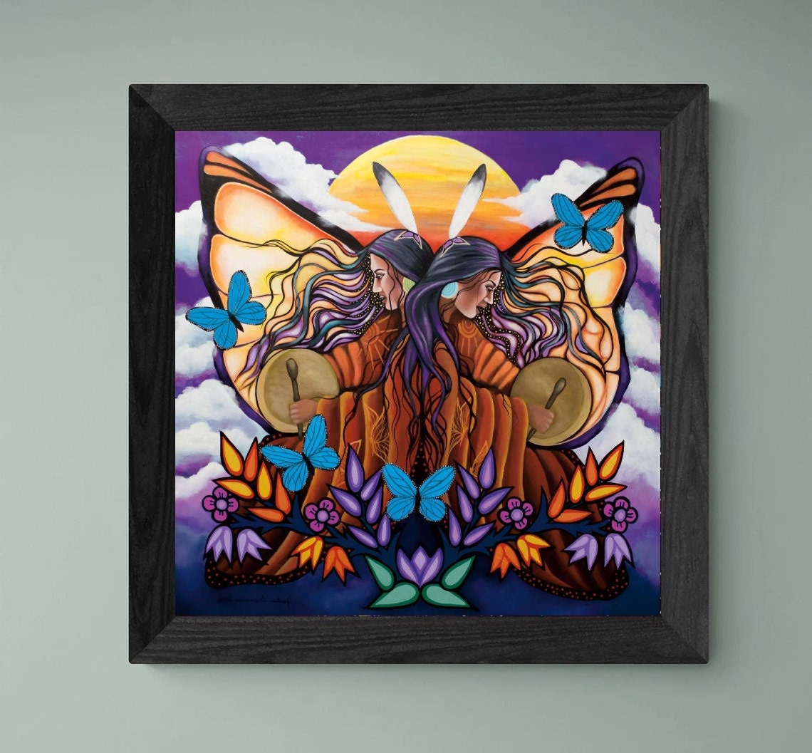 Song Of The Butterfly by Jackie Traverse, Native Art, Indigenous Art