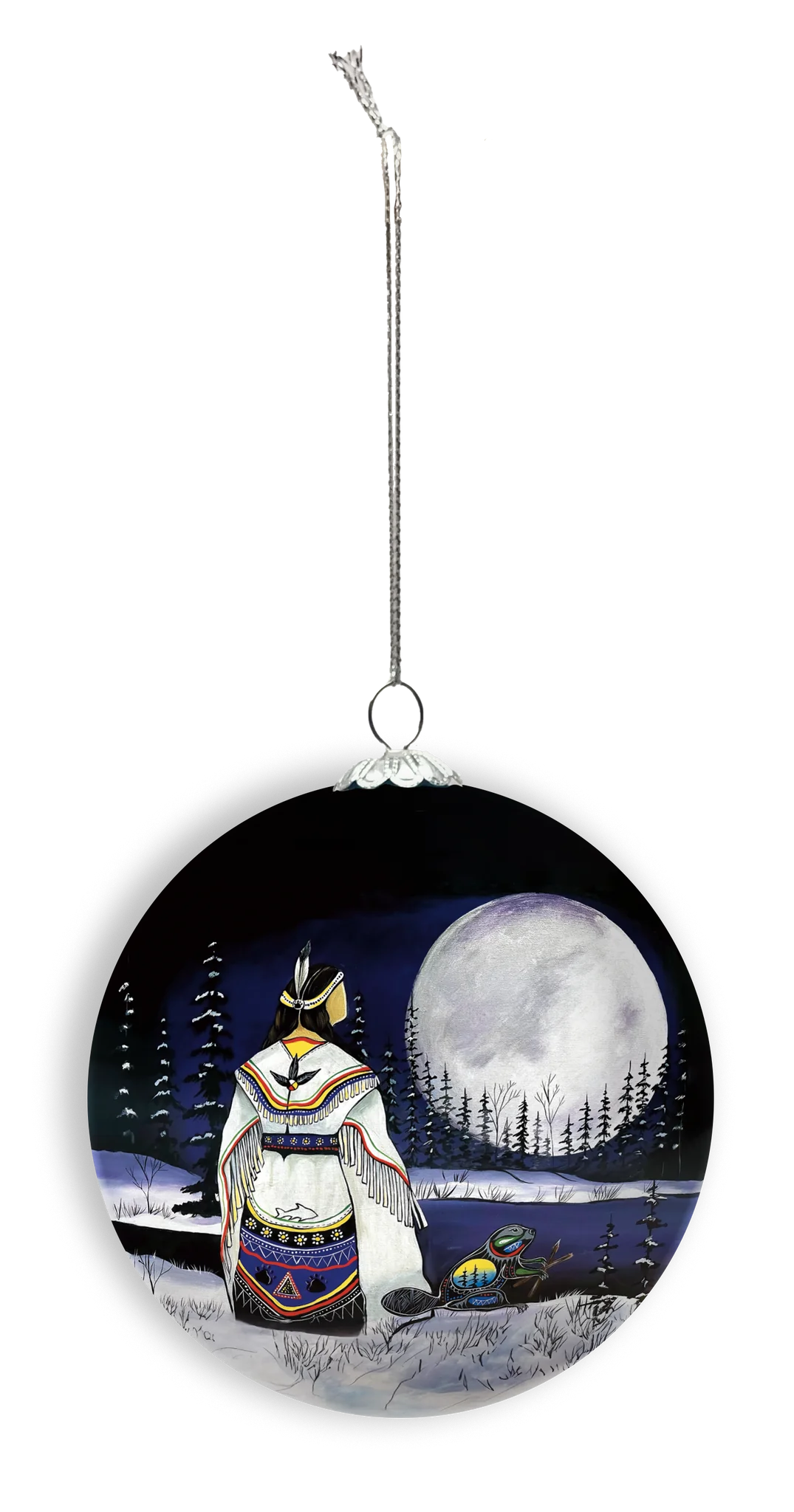 November Moon Glass Ornament