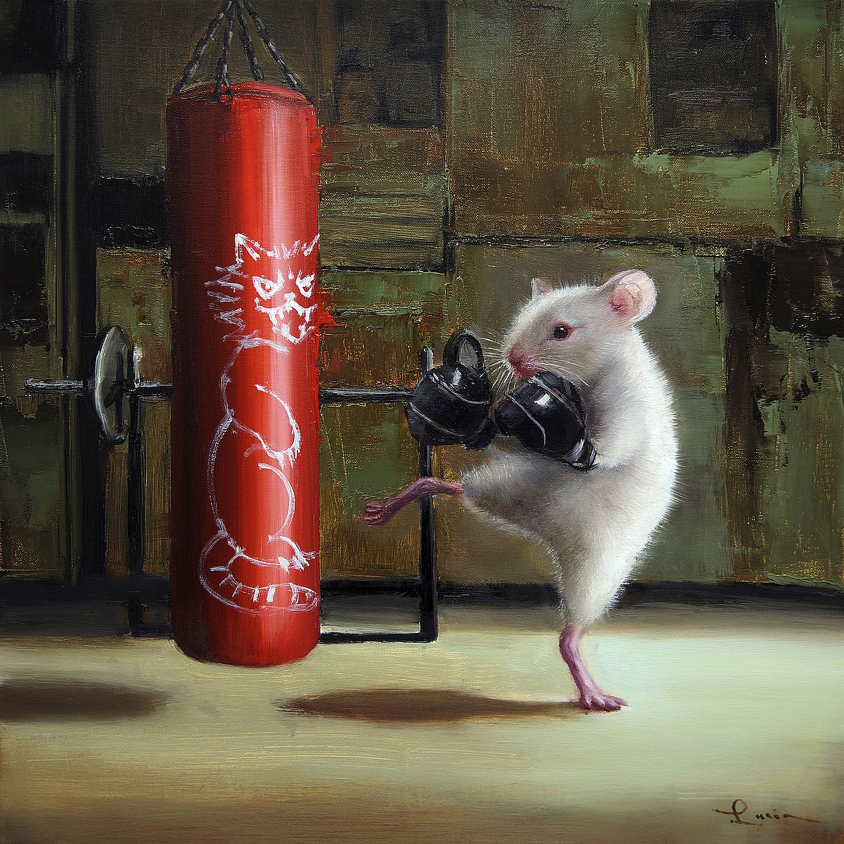 Rat Fighting Rink Gym Rat – Coast To Coast Art Gallery