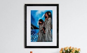 Sisters by Betty Albert, Art Print, First Nation, Indigenous Art