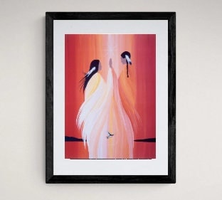 She Who Loves The Truth by Betty Albert, Art Print, First Nation, Indigenous Art