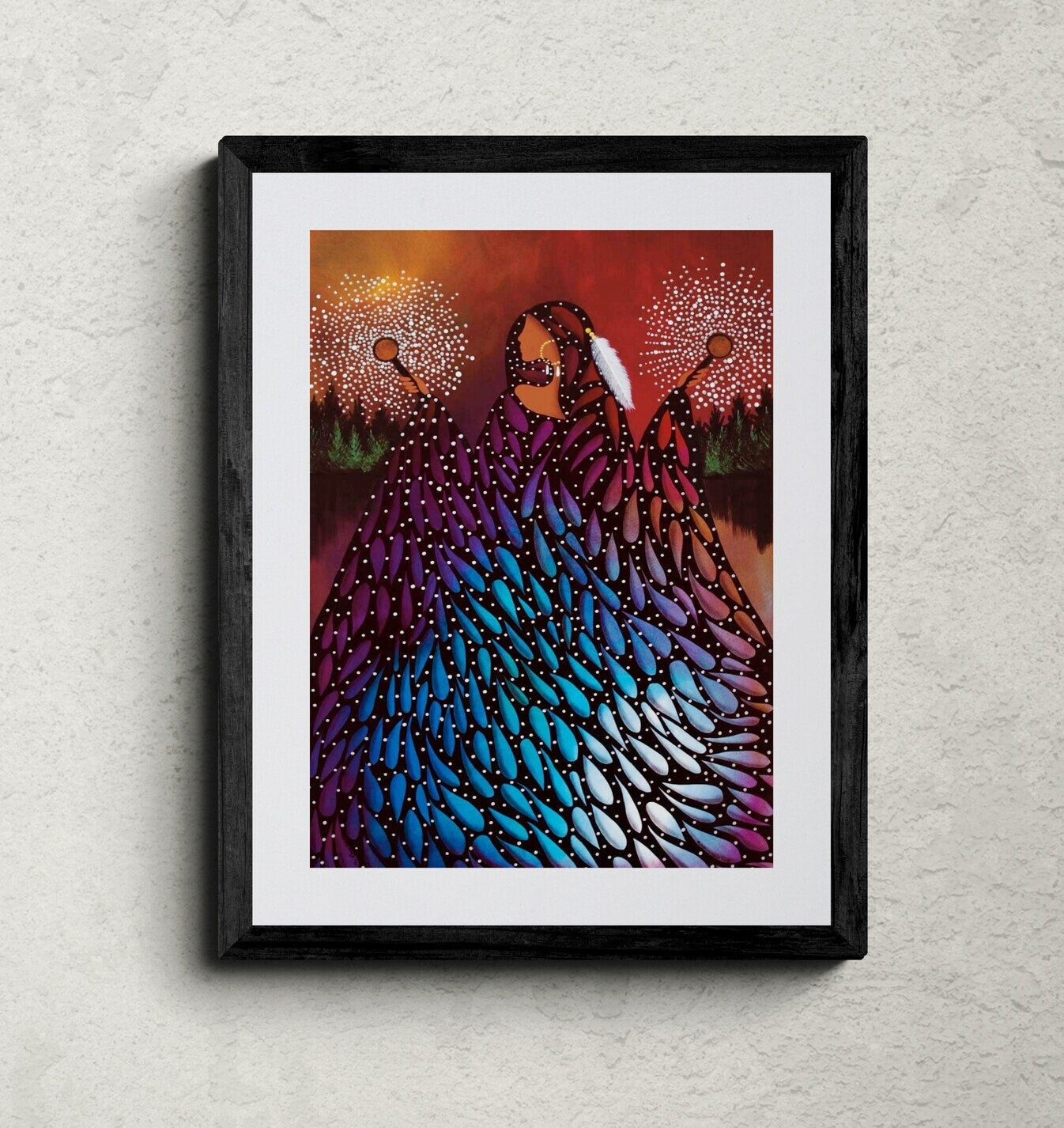 The Rainmaker by Betty Albert, Native Art, Indigenous Art